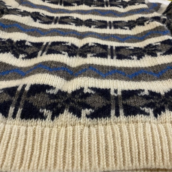 BALTA Vintage 100% wool fisherman grandpa core thick aztec sweater - Picture 6 of 13